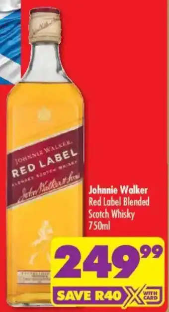 Shoprite Liquor Johnnie Walker Red Label Blended Scotch Whisky offer
