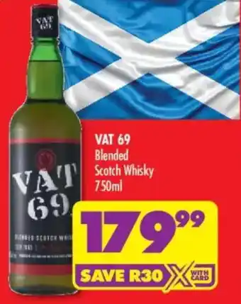 Shoprite Liquor VAT 69 Blended Scotch Whisky offer