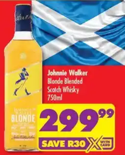 Shoprite Liquor Johnnie Walker Blonde Blended Scotch Whisky offer