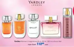 Clicks Yardley Women's Fragrances or Body Mist offer