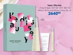 Clicks Issey Miyake L'Eau D'Issey Gift Set EDT, Wand and Body Lotion offer