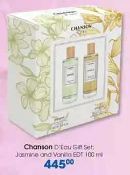 Clicks Chanson D'Eau Gift Set Jasmine and Vanilla EDT offer