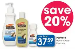 Clicks Palmer's Hand & Body Products offer
