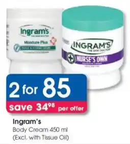 Clicks Ingram's Body Cream offer