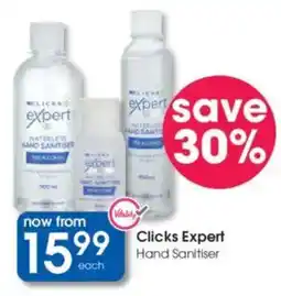 Clicks Clicks Expert Hand Sanitiser offer