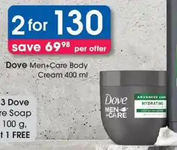Clicks Dove Men+Care Body Cream offer