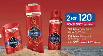 Clicks Old Spice Deodorant Sticks offer