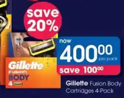 Clicks Gillette Fusion Body Cartridges offer
