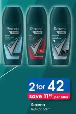 Clicks Rexona Roll-On offer