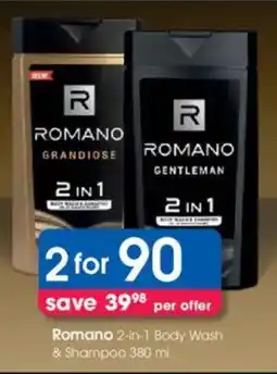 Clicks Romano 2-in-1 Body Wash & Shampoo offer
