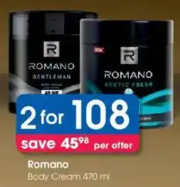 Clicks Romano Body Cream offer