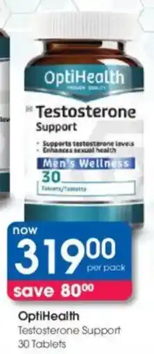 Clicks OptiHealth Testosterone Support Tablets offer