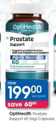 Clicks OptiHealth Prostate Support Vegi Capsules offer