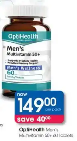Clicks OptiHealth Men's Multivitamin 50+ offer