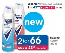 Clicks Rexona Aerosol offer