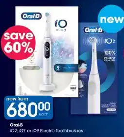 Clicks Oral-B iO2, iO7 or iO9 Electric Toothbrushes offer