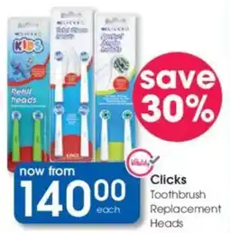 Clicks Clicks Toothbrush Replacement Heads offer