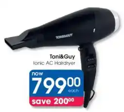Clicks Toni&Guy Ionic AC Hairdryer offer