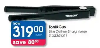Clicks Toni&Guy Slim Definer Straightener offer