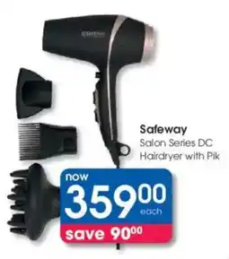 Clicks Safeway Salon Series DC Hairdryer with Pik offer