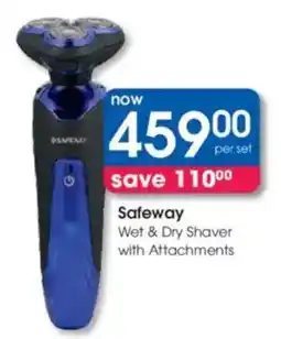 Clicks Safeway Wet & Dry Shaver with Attachments offer