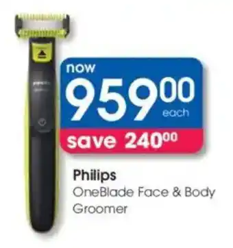 Clicks Philips OneBlade Face & Body Groomer offer