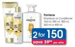 Clicks Pantene Shampoo or Conditioner offer