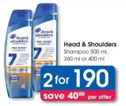 Clicks Head & Shoulders Shampoo offer