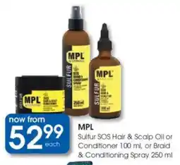 Clicks MPL Sulfur SOS Hair & Scalp Oil or Conditioner, or Braid & Conditioning Spray offer