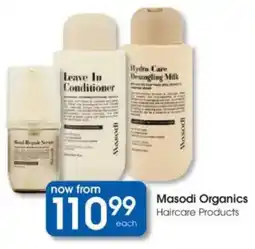 Clicks Masodi Organics Haircare Products offer