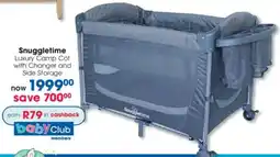 Clicks Snuggletime Luxury Camp Cot with Changer and Side Storage offer