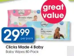 Clicks Clicks Made 4 Baby Baby Wipes offer