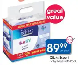 Clicks Clicks Expert Baby Wipes offer