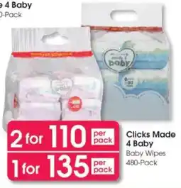 Clicks Clicks Made 4 Baby Baby Wipes offer