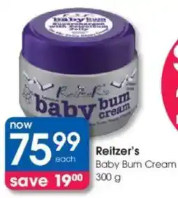 Clicks Reitzer's Baby Bum Cream offer