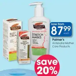 Clicks Palmer's Antenatal Mother Care Products offer