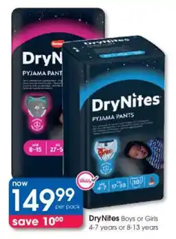 Clicks Dry Nites Boys or Girls offer