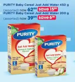Clicks Purity Baby Cereal Just Add Water offer