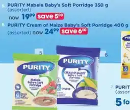 Clicks Purity Mabele Baby's Soft Porridge offer