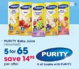 Clicks Purity Baby Juice offer