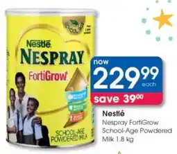 Clicks Nestlé Nespray FortiGrow School-Age Powdered Milk offer