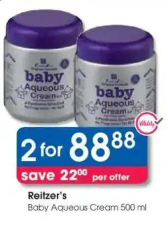 Clicks Reitzer's Baby Aqueous Cream offer