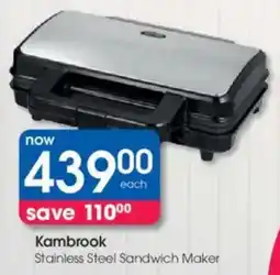 Clicks Kambrook Stainless Steel Sandwich Maker offer
