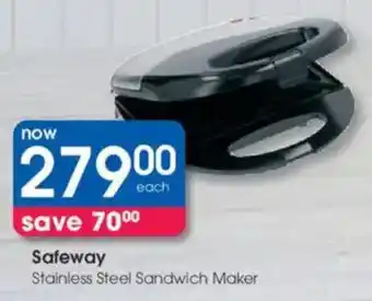 Clicks Safeway Stainless Steel Sandwich Maker offer