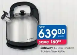 Clicks Safeway Cordless Stainless Steel Kettle offer