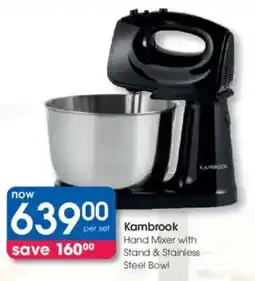 Clicks Kambrook Hand Mixer with Stand & Stainless Steel Bowl offer