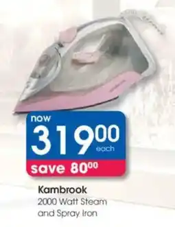 Clicks Kambrook 2000 Watt Steam and Spray Iron offer