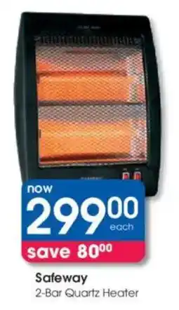 Clicks Safeway 2-Bar Quartz Heater offer