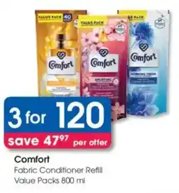 Clicks Comfort Fabric Conditioner Refill Value Packs offer