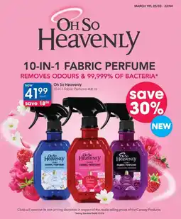 Clicks Oh So Heavenly 10-in-1 Fabric Perfume offer